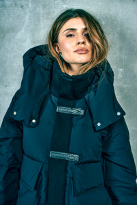 CMCICCO - DOWN JACKET WITH HOOD IN BLACK