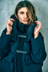 CMCICCO - DOWN JACKET WITH HOOD IN BLACK