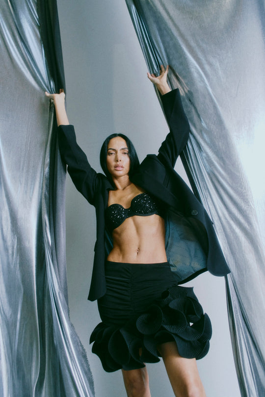 CMELLIE - SHORT SKIRT IN BLACK