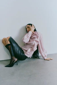 Cmmolly - blouse met ruches in paars