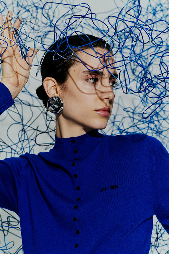 CMKENNA - CARDIGAN IN BLUE