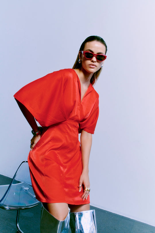 Cmvianna - jurk in rood