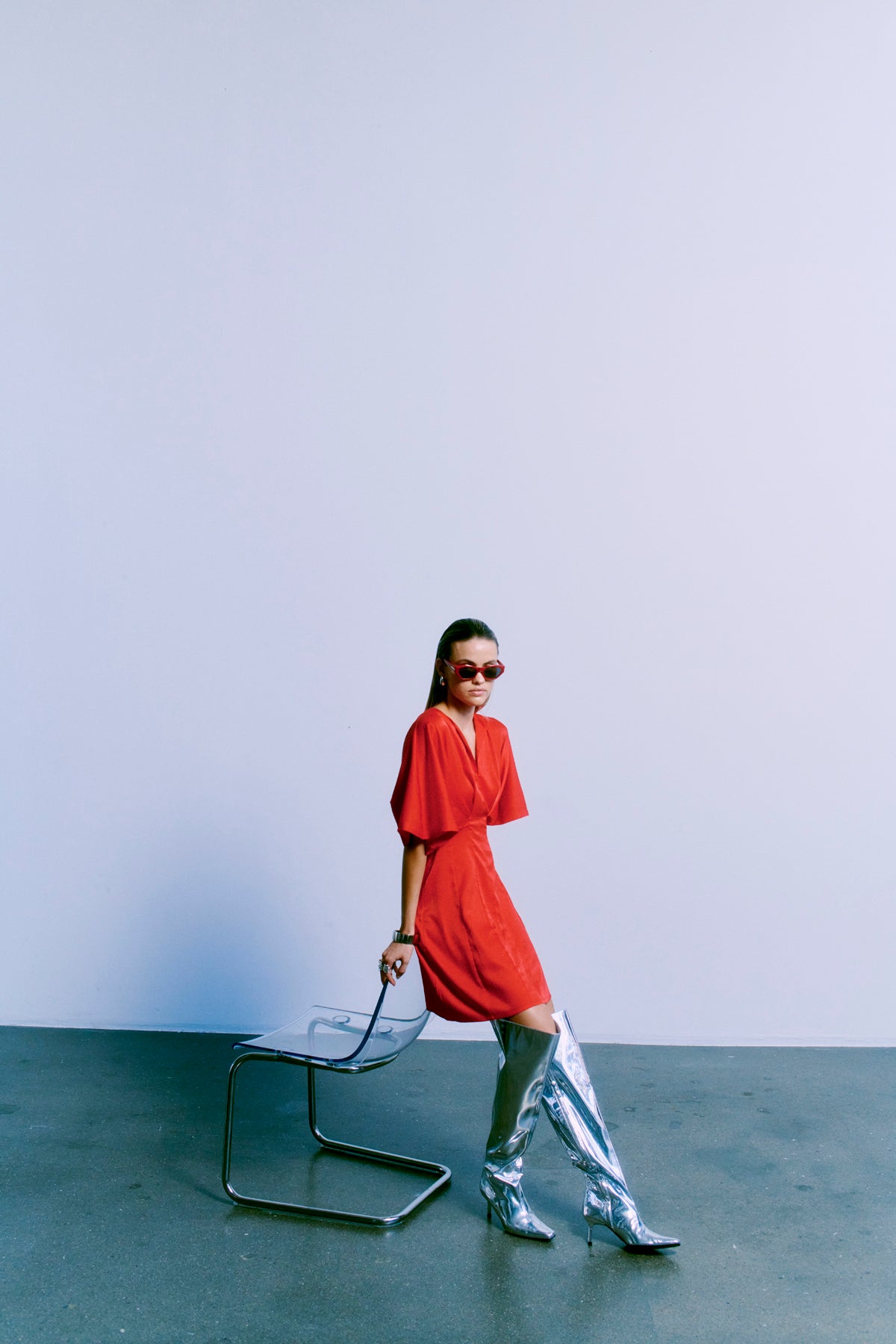 Cmvianna - jurk in rood