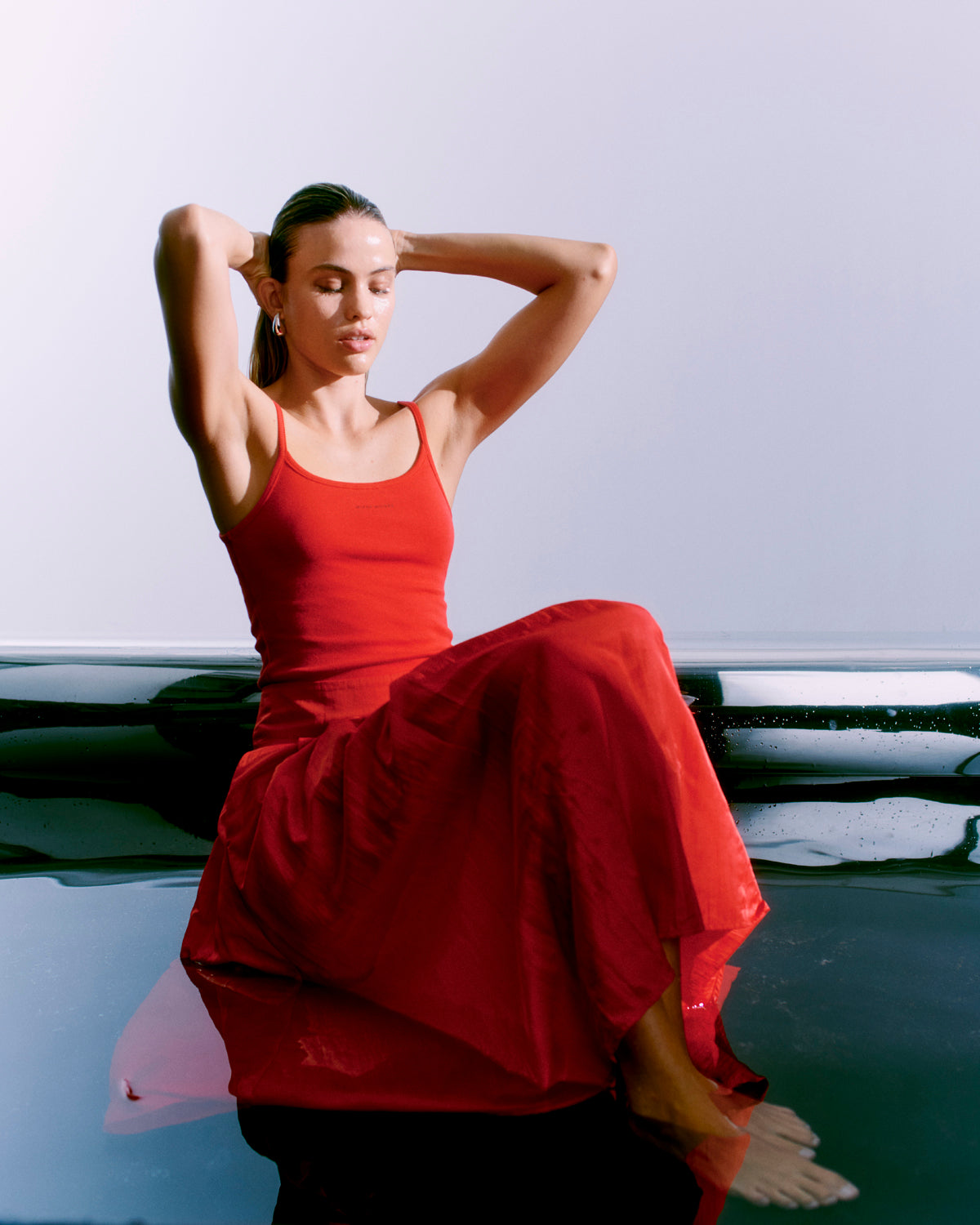CMSIMI - SKIRT IN RED