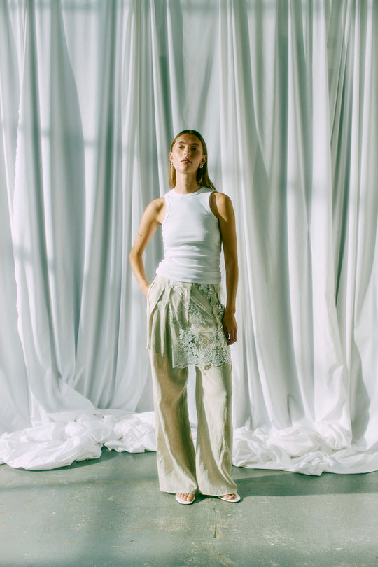 CMTENI - PANTS IN BEIGE