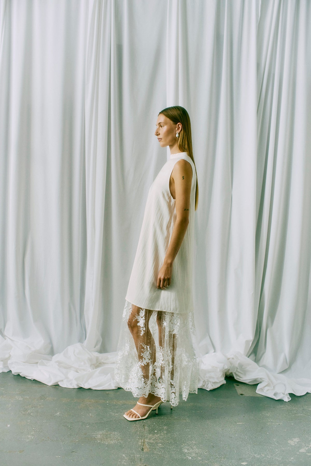 white dress with lace skirt CMTENLEY Crafted from premium lace Waldorf Shawl | Exquisite Color:Brown Mix shailene search term