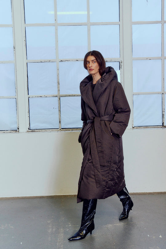 CMFICCO - DOWN COAT IN BROWN