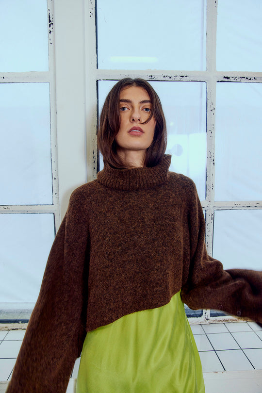 CMRYLIA - ROLLNECK IN BROWN