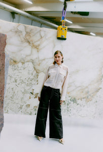 CMPOPSY - SHIRT WITH FRINGES IN BEIGE