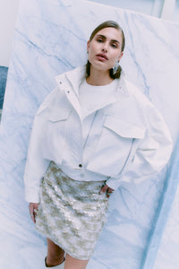 Cm volgende - rok met pailletten in beige