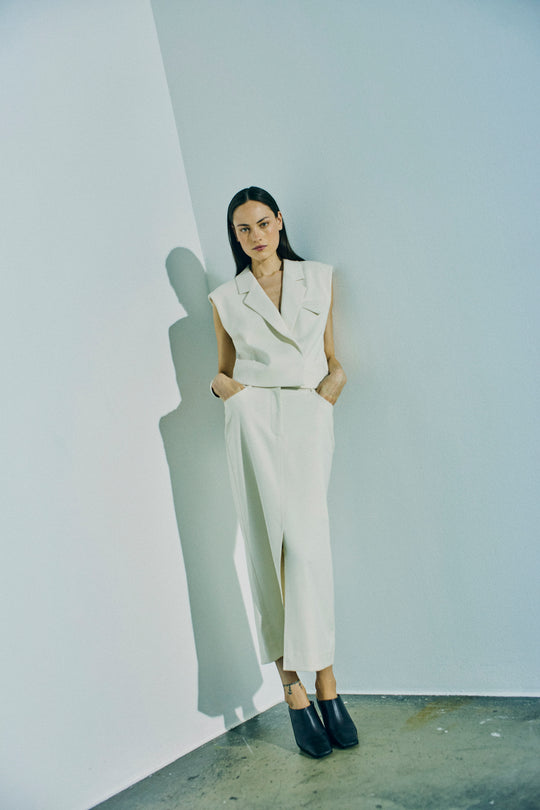 CMTAILOR - SKIRT IN WHITE,OFF-WHITE