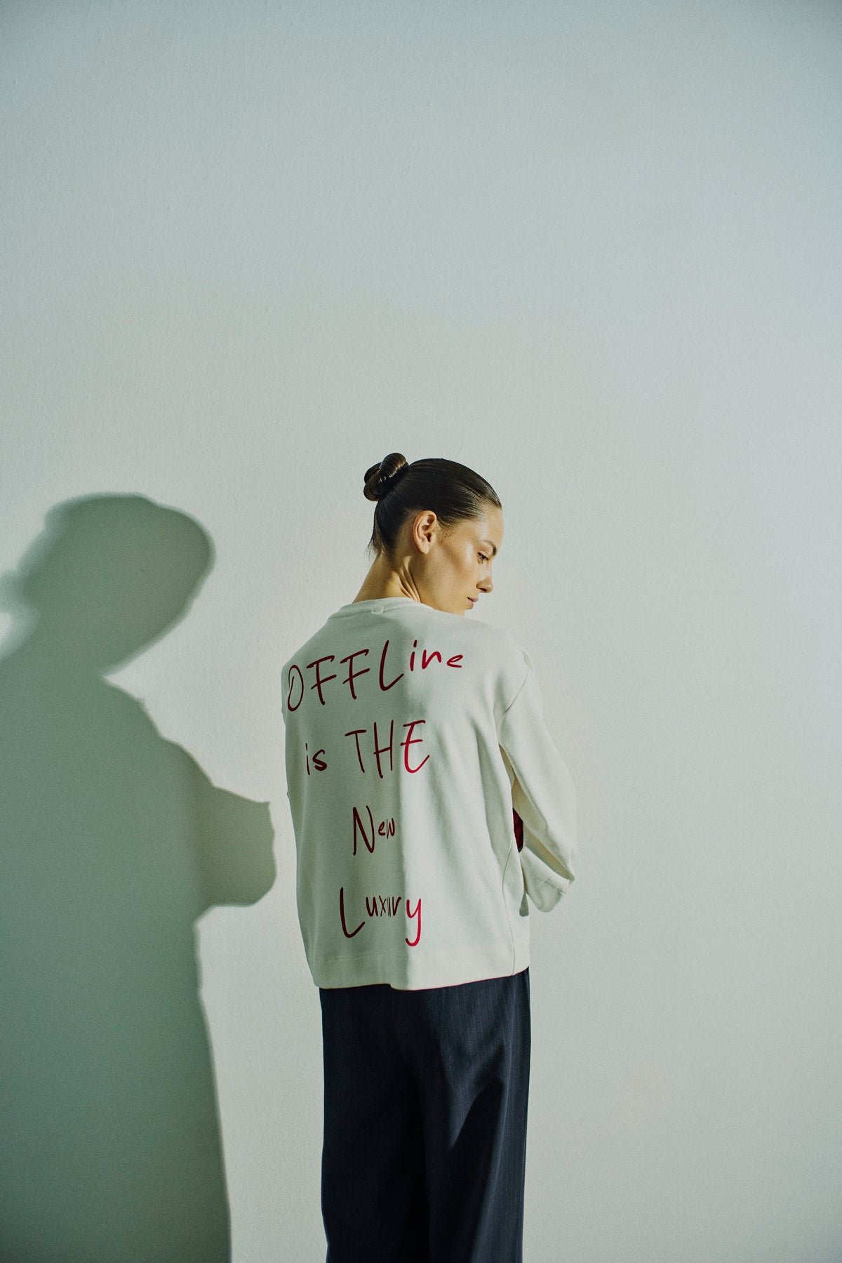 CMMUSE - OVERSIZE T-SHIRT IN OFF-WHITE