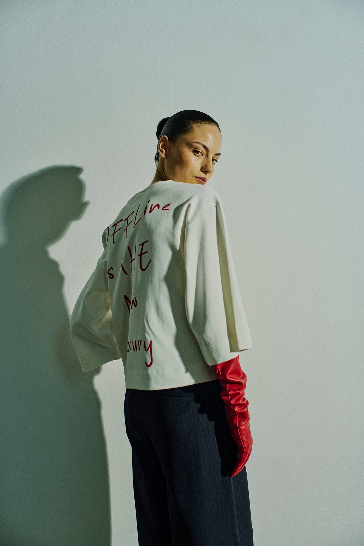 CMMUSE - OVERSIZE T-SHIRT IN OFF-WHITE