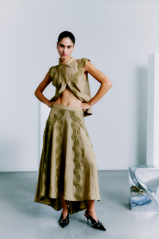 Cmcole - rok wtih kant in groen