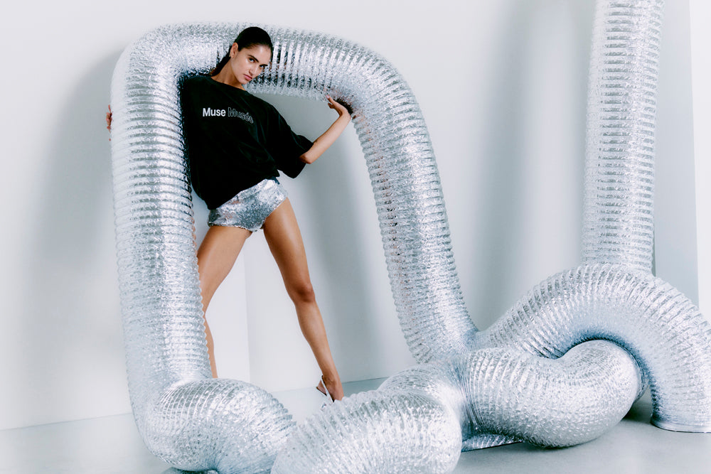 Cmmuse - T -shirt in zwart