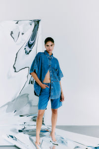 Cmjeycce - denim shorts in blauw