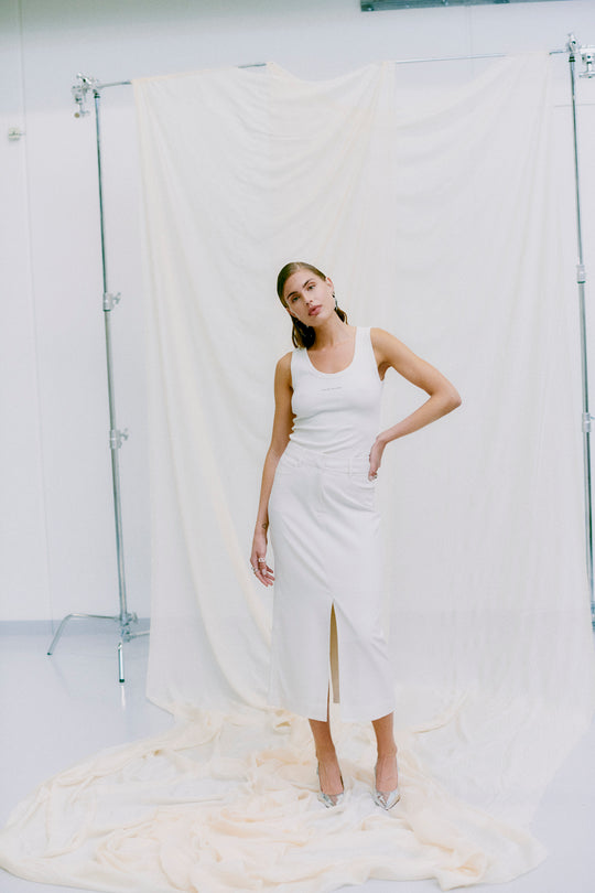 CMTailor - Rok in wit, gebroken wit