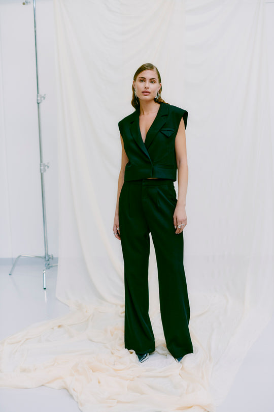 CMTAILOR - WIDE PANTS IN BLACK