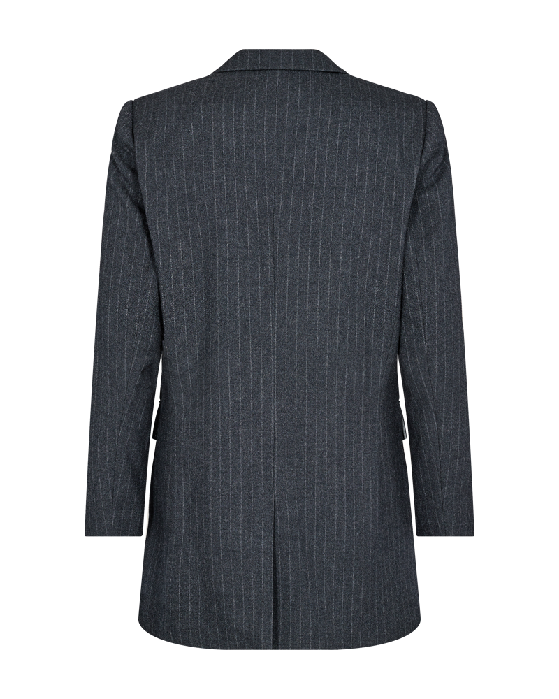 CMTailor - Lange krijtstreepblazer in grijs