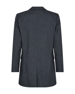 CMTailor - Lange krijtstreepblazer in grijs