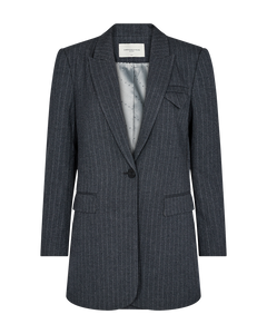 CMTailor - Lange krijtstreepblazer in grijs