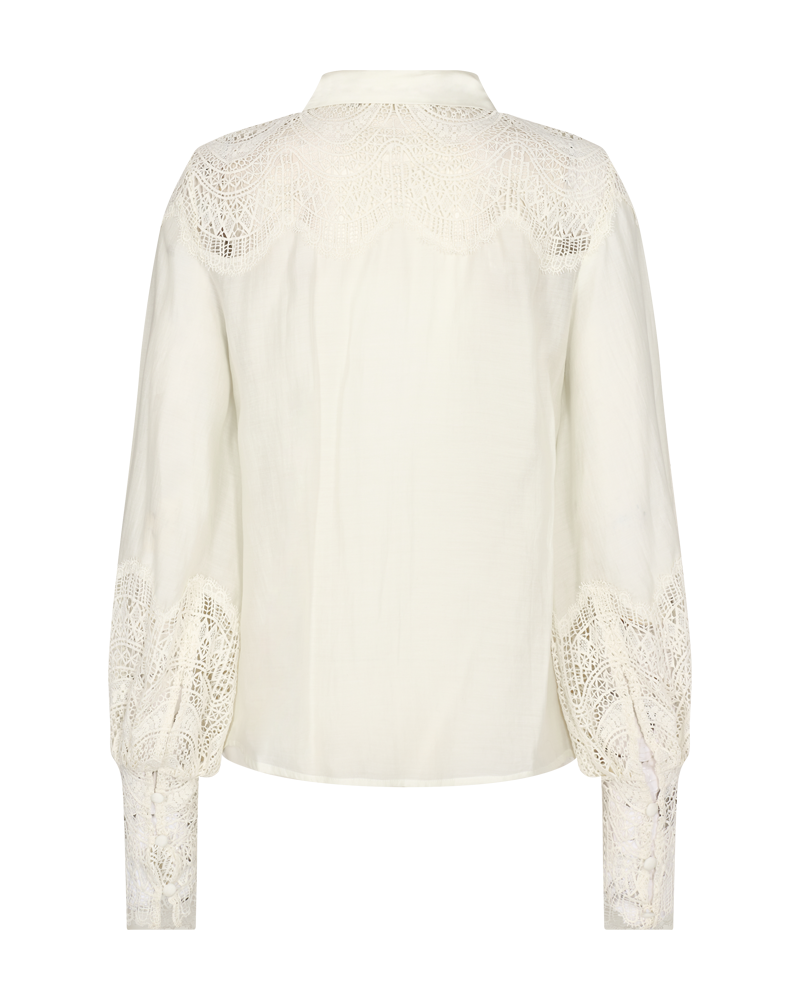 Cmmolly - shirt met veters in het wit