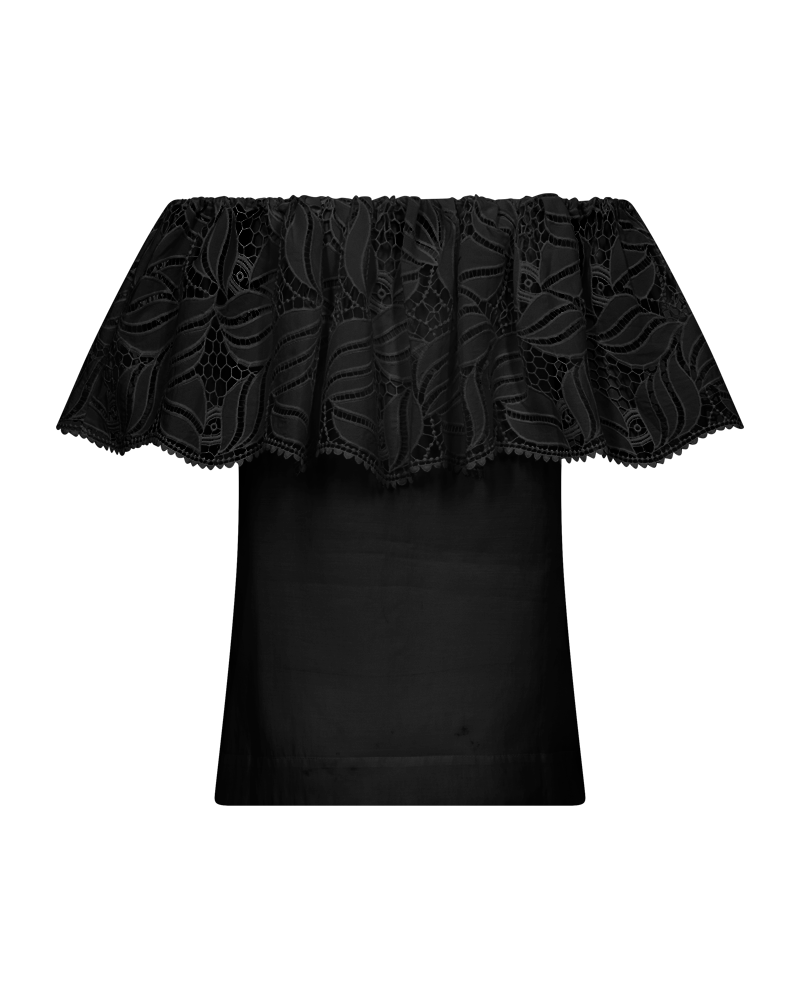 Cmmolly-off-shoulder blouse in wit, gebroken wit