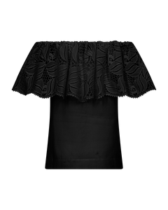 Cmmolly-off-shoulder blouse in wit, gebroken wit