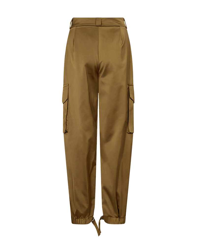 CMTINO - HIGH-WAISTED PANTS IN KHAKI GREEN