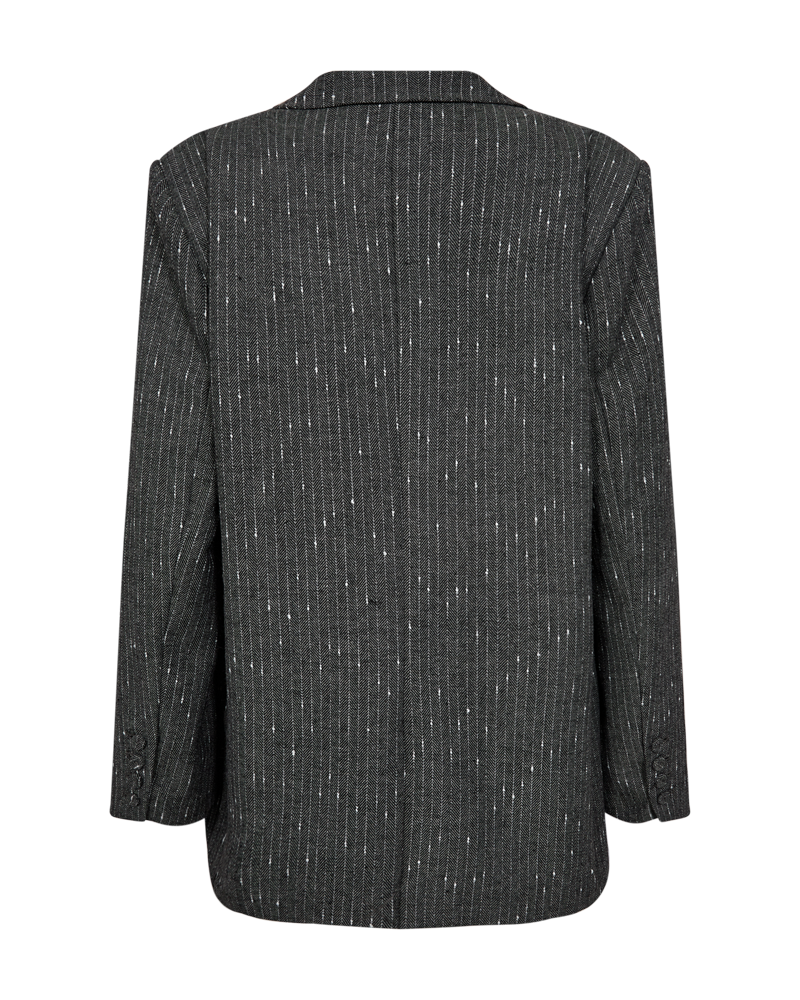 Cmtrina - blazer met visgraatpatroon en pinstrepen in grijs