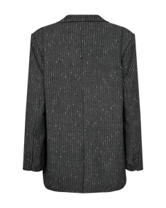 Cmtrina - blazer met visgraatpatroon en pinstrepen in grijs