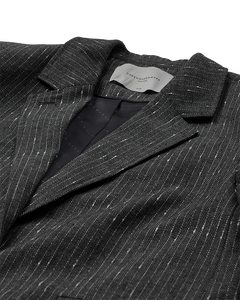 Cmtrina - blazer met visgraatpatroon en pinstrepen in grijs