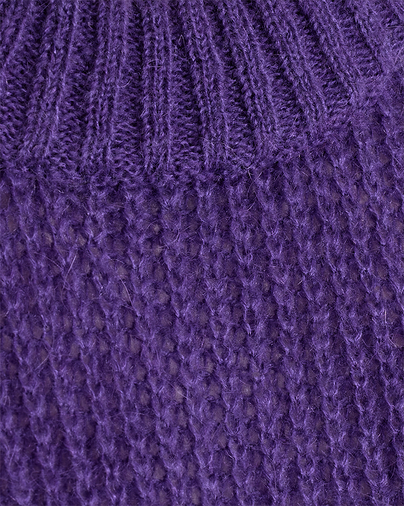 Diva - gebreide pullover in paars