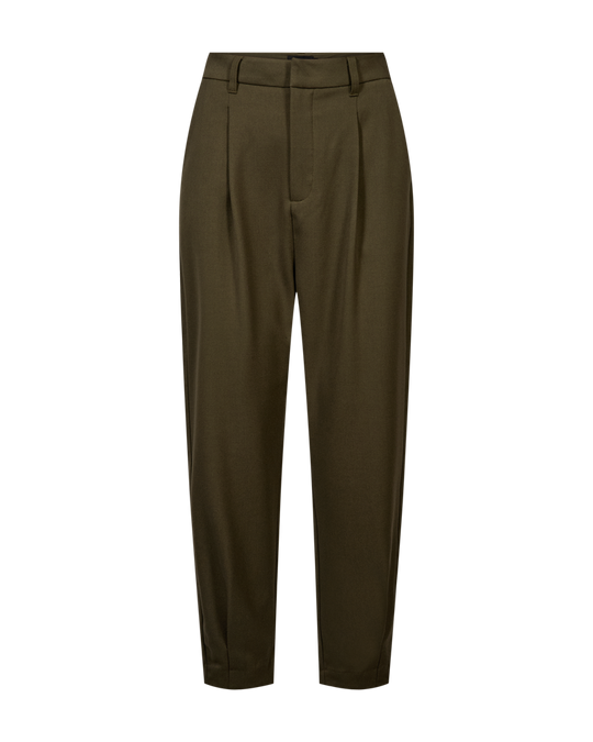 CMTAILOR - HIGH-WAISTED ANKLE PANTS IN GREEN