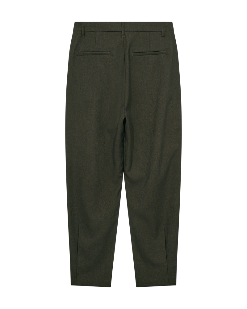 CMTAILOR - HIGH WAISTED ANKLE TROUSERS IN GREEN