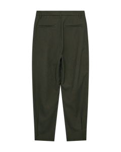 CMTAILOR - HIGH WAISTED ANKLE TROUSERS IN GREEN