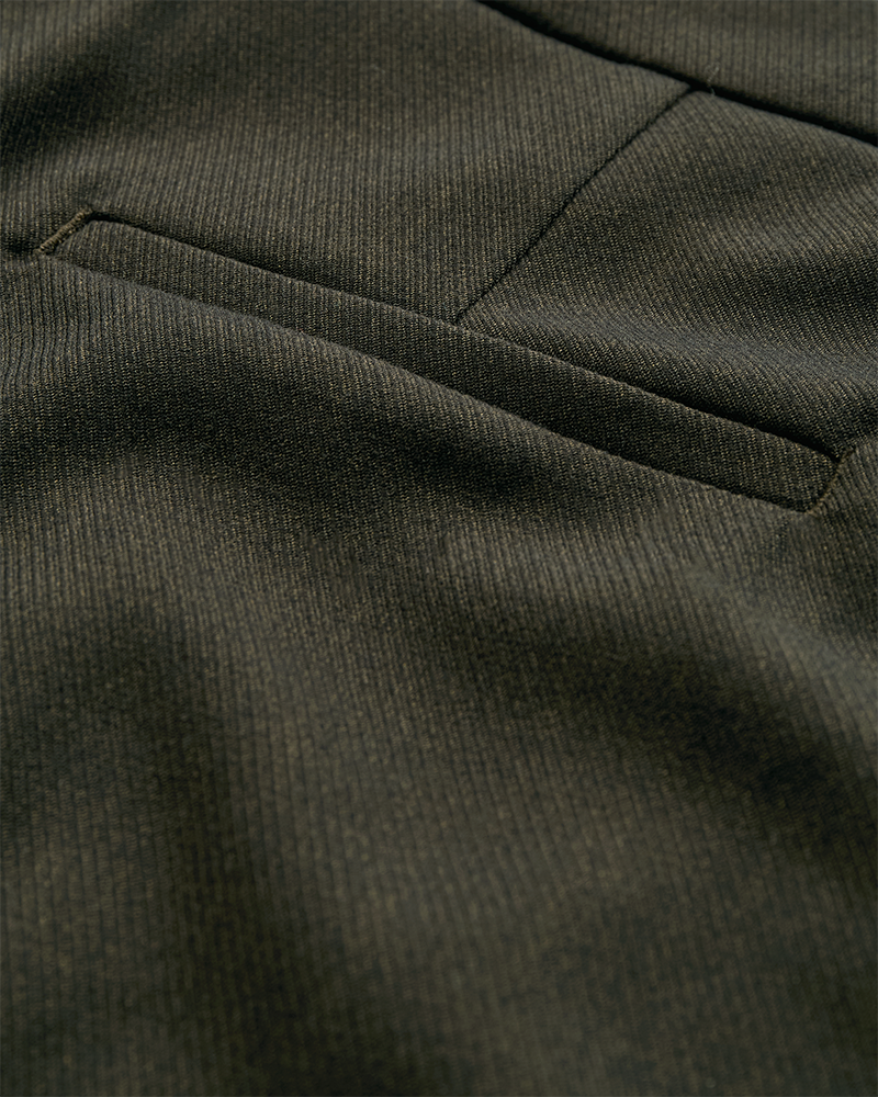 CMTAILOR - HIGH WAISTED ANKLE TROUSERS IN GREEN