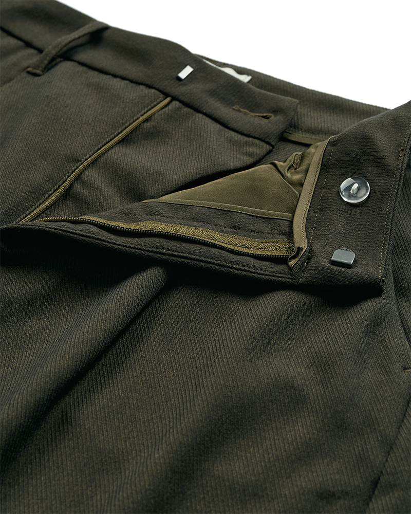 CMTAILOR - HIGH WAISTED ANKLE TROUSERS IN GREEN