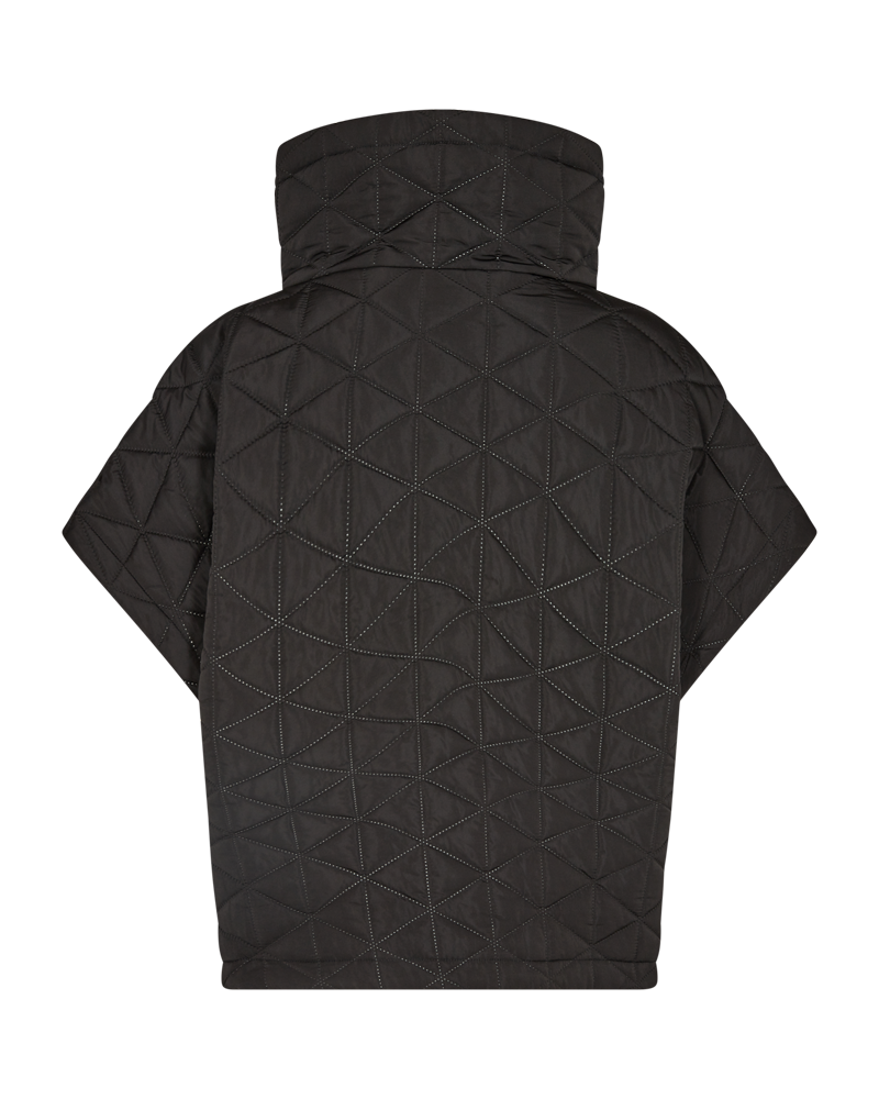 CMNET - SHORT WADDED WAISTCOAT IN BLACK