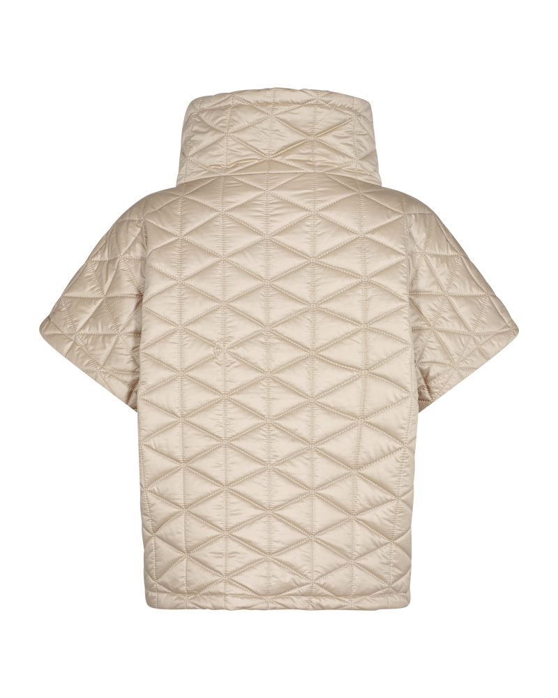 CMNET - SHORT WADDED WAISTCOAT IN BEIGE