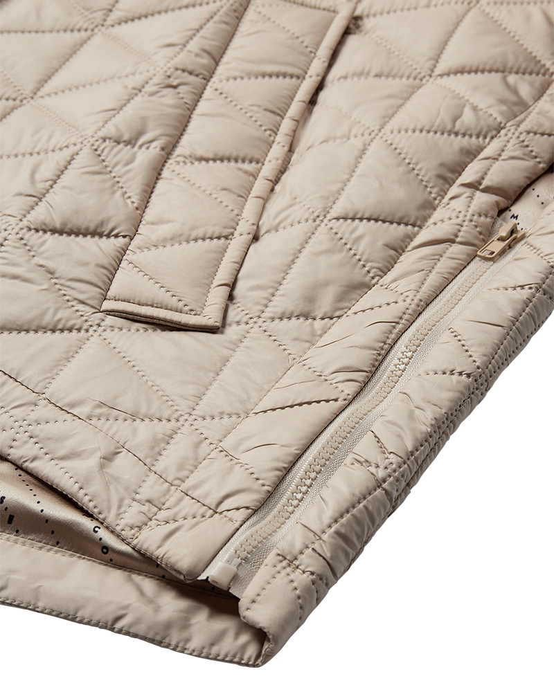 CMNET - SHORT WADDED WAISTCOAT IN BEIGE