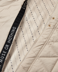 CMNET - SHORT WADDED WAISTCOAT IN BEIGE