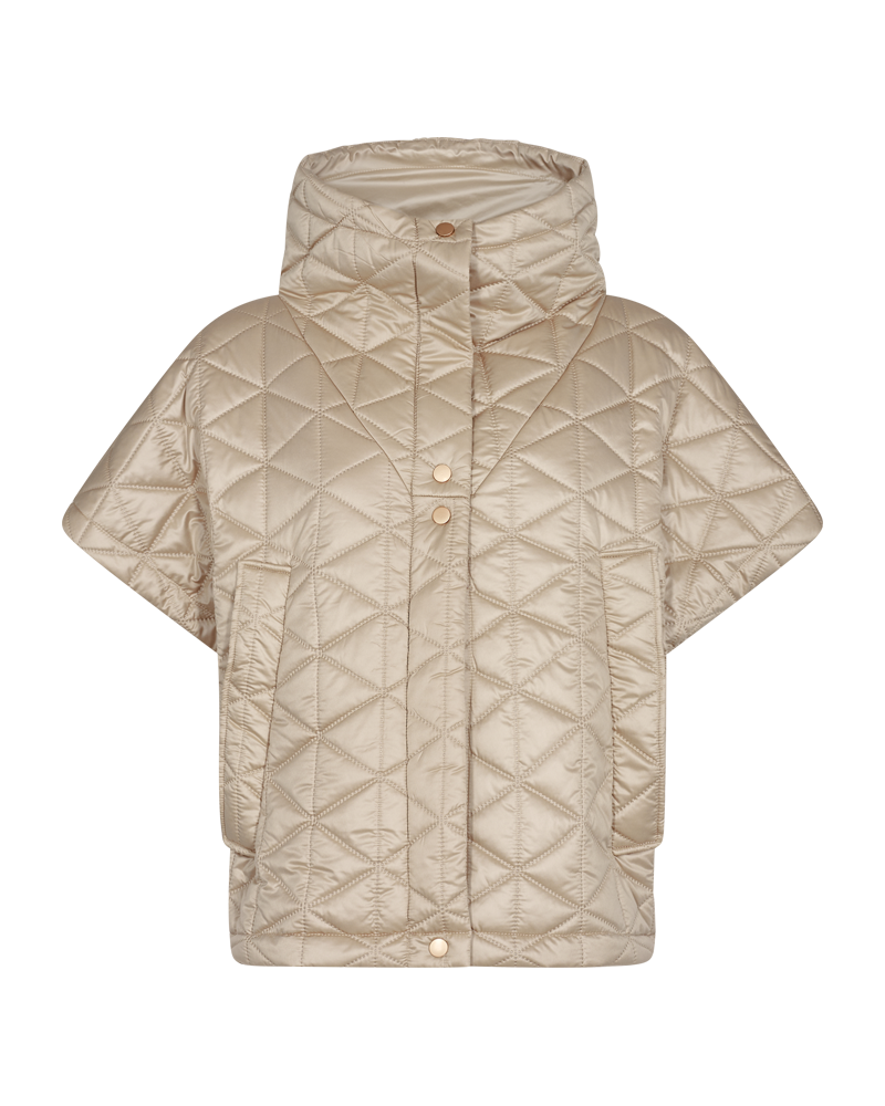 CMNET - SHORT WADDED WAISTCOAT IN BEIGE