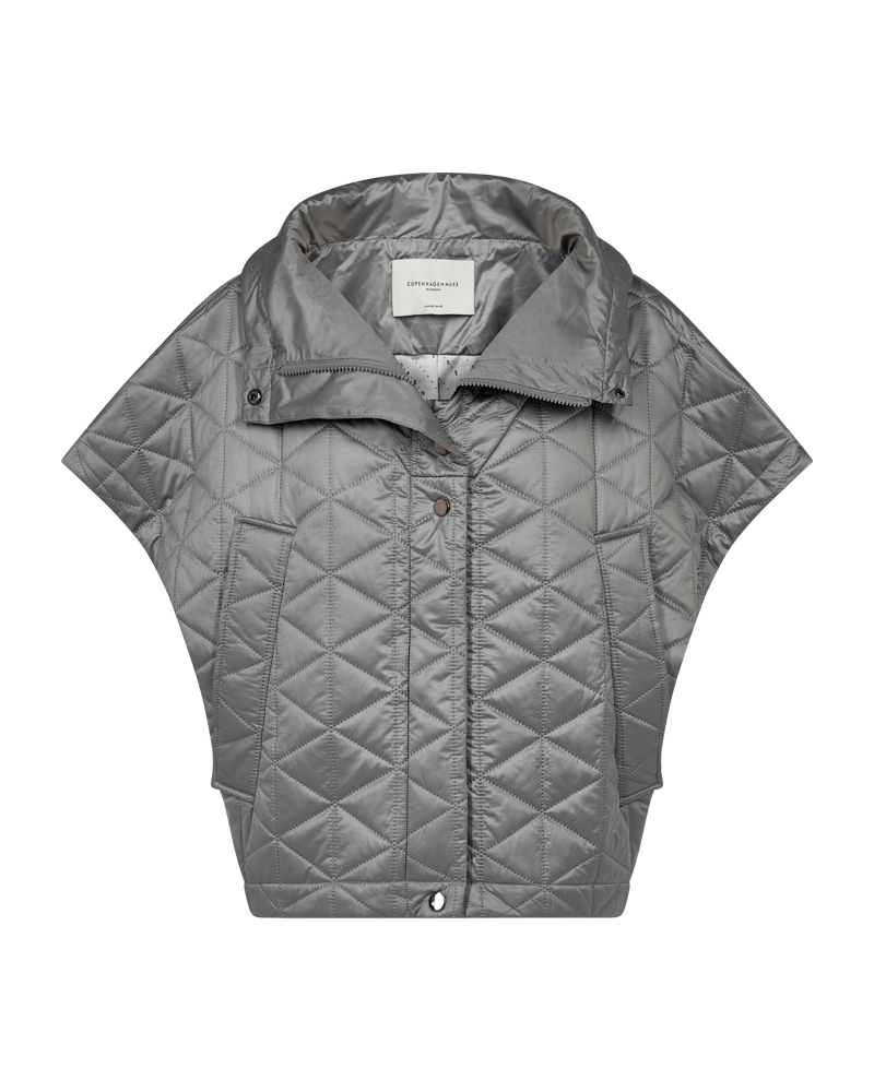 CMNET - SHORT WADDED WAISTCOAT IN GREY