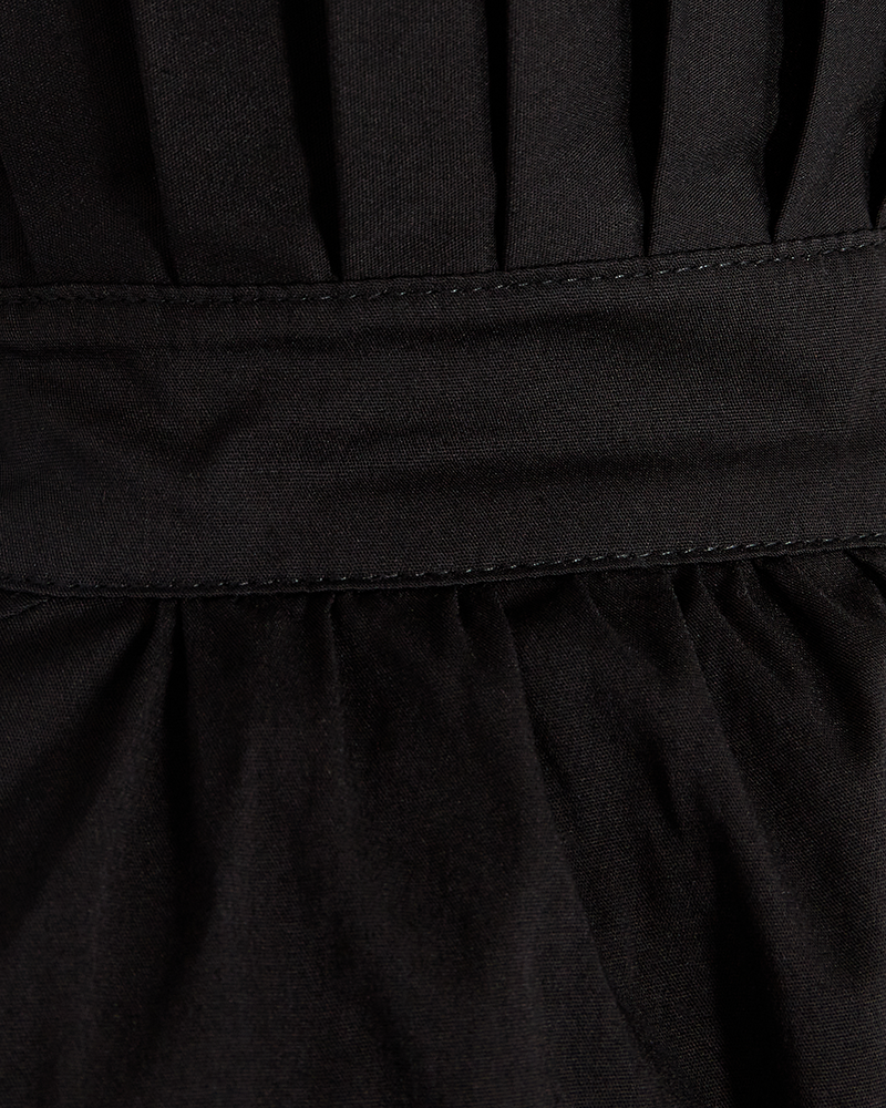 CMMACHA - SHIRT WITH RUFFLES IN BLACK