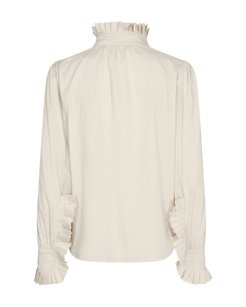 CMMACHA - SHIRT WITH RUFFLES IN WHITE,OFF-WHITE