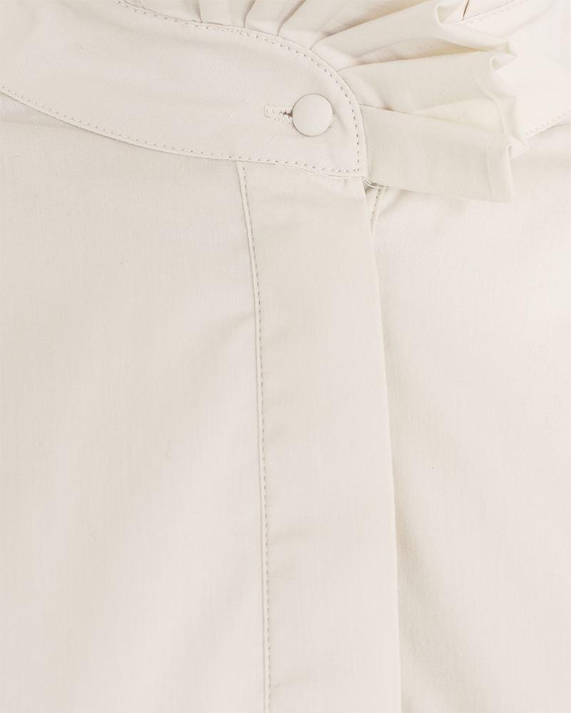 CMMACHA - SHIRT WITH RUFFLES IN WHITE,OFF-WHITE