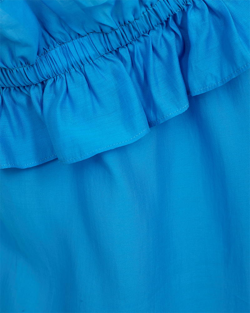 Cmmolly - blouse met ruches in blauw
