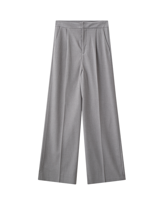 CMTAILOR - HIGH-WAISTED WIDE-LEG PANTS IN GREY