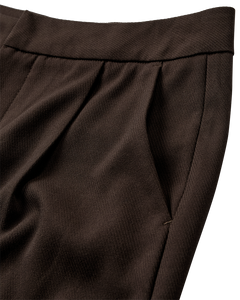 CMTAILOR - HIGH-WAISTED PANTS IN BROWN